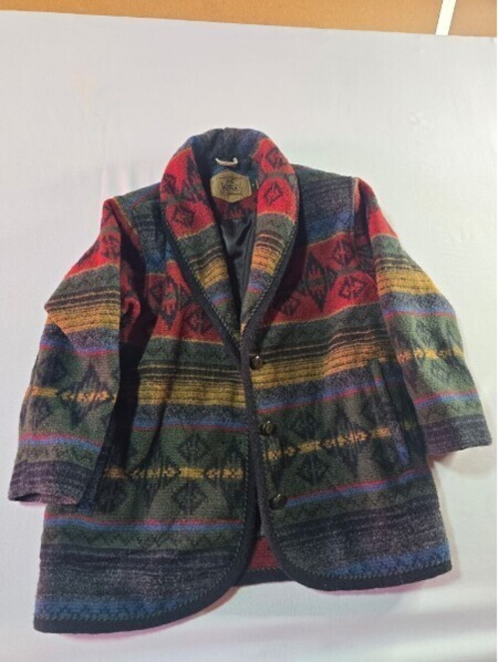 Vintage 84% Wool Woolrich Southwestern Blanket Coat (Made in USA)